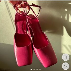 MANGO hot pink pumps